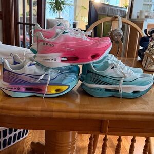 Off Brand Sneakers in Pink, Blue, and Teal